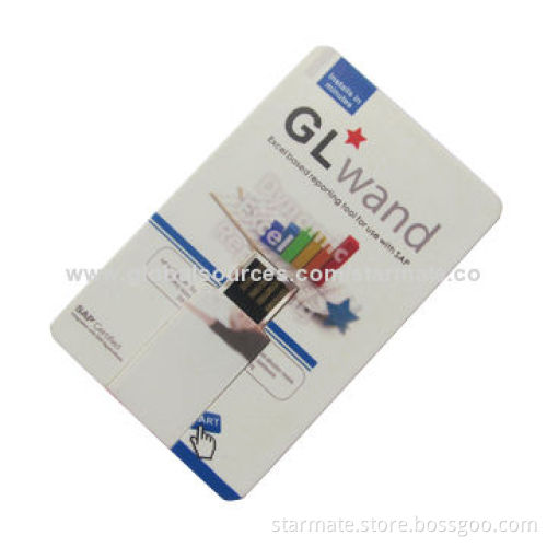 Card-shaped USB Flash Drive, 512MB, 1, 2, 4, 8, 16, 32GB Capacity